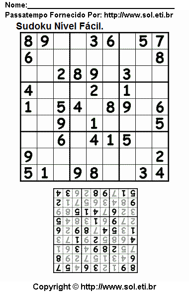 Sudoku Para Imprimir Com Respostas 102