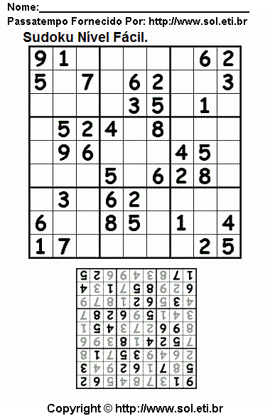 Sudoku Para Imprimir Com Respostas 104