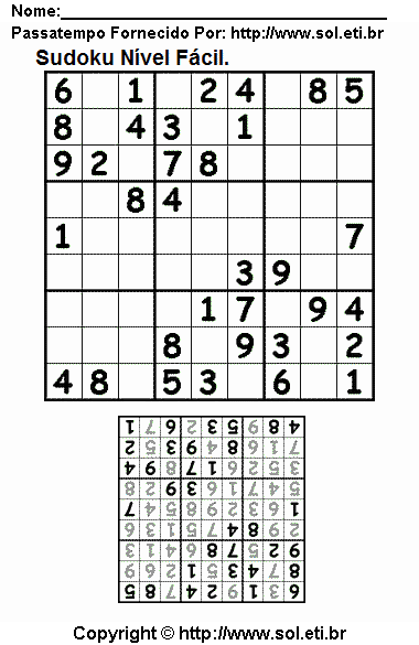 Sudoku Para Imprimir Com Respostas 106