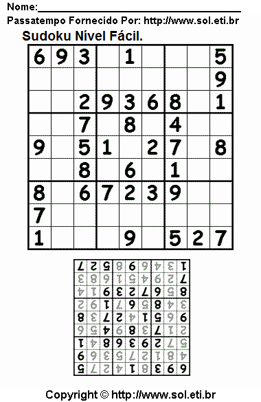 Sudoku Para Imprimir Com Respostas 110