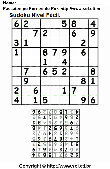 Sudoku Para Imprimir Com Respostas 111