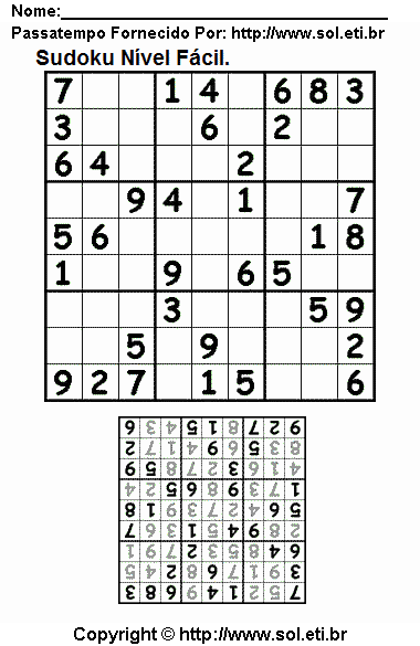 Sudoku Para Imprimir Com Respostas 116