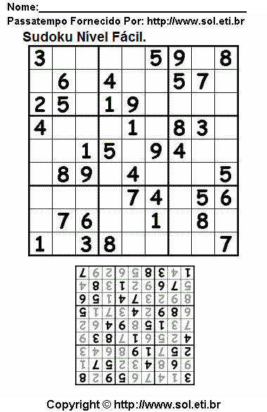 Sudoku Para Imprimir Com Respostas 117