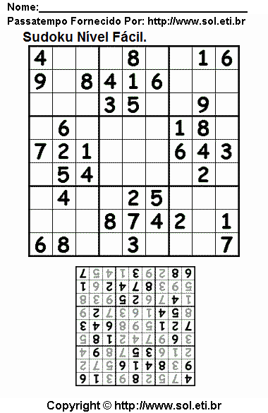 Sudoku Para Imprimir Com Respostas 118