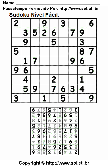 Sudoku Para Imprimir Com Respostas 119