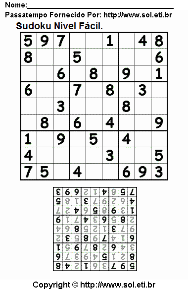 Sudoku Para Imprimir Com Respostas 121