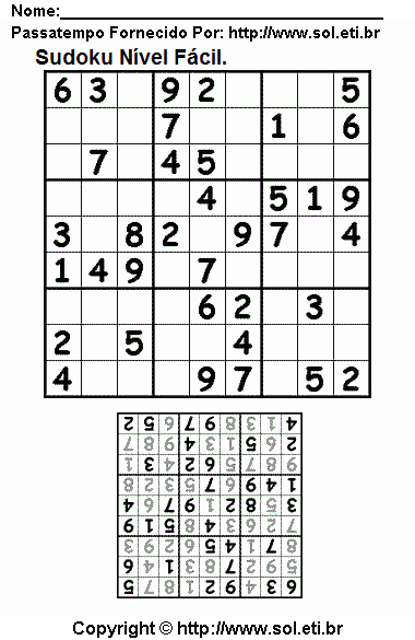 Sudoku Para Imprimir Com Respostas 124