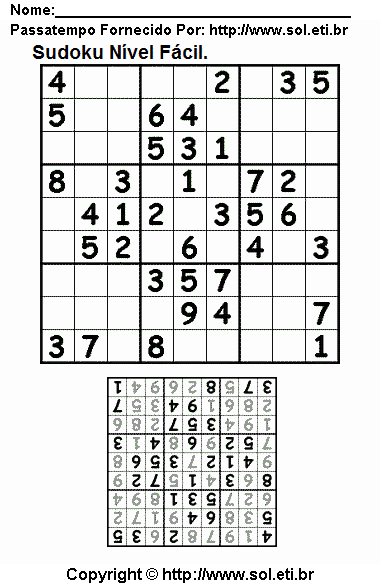Sudoku Para Imprimir Com Respostas 126