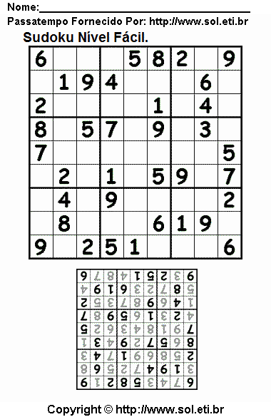 Sudoku Para Imprimir Com Respostas 128