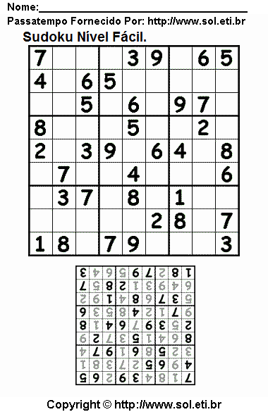 Sudoku Para Imprimir Com Respostas 129