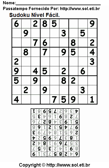 Sudoku Para Imprimir Com Respostas 130