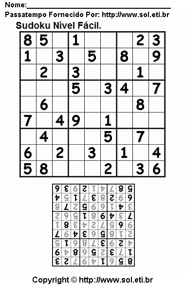 Sudoku Para Imprimir Com Respostas 131