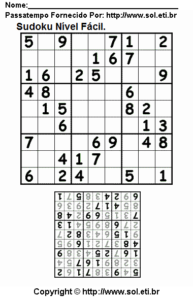 Sudoku Para Imprimir Com Respostas 133