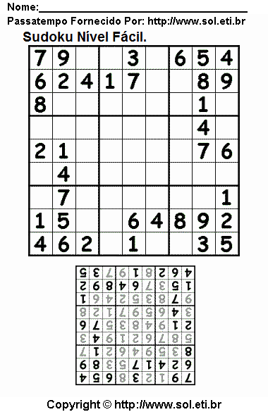 Sudoku Para Imprimir Com Respostas 136