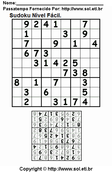 Sudoku Para Imprimir Com Respostas 142
