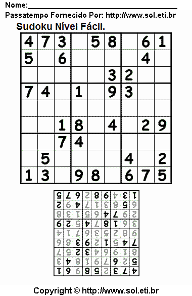 Sudoku Para Imprimir Com Respostas 144