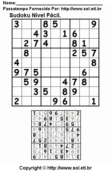 Sudoku Para Imprimir Com Respostas 145