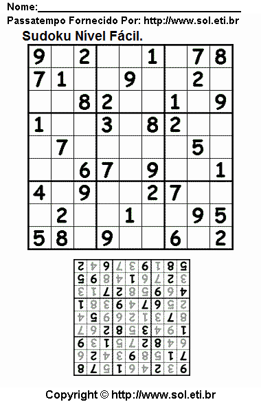 Sudoku Para Imprimir Com Respostas 146