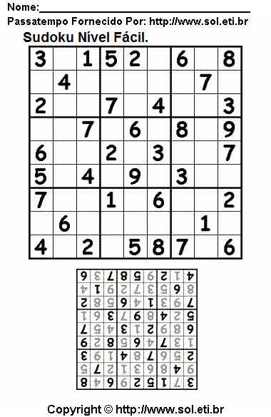 Sudoku Para Imprimir Com Respostas 148