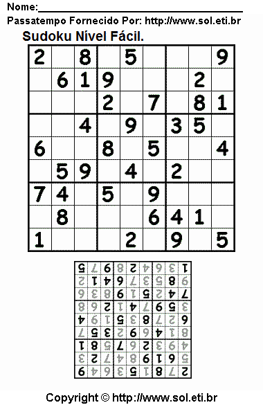 Sudoku Para Imprimir Com Respostas 151