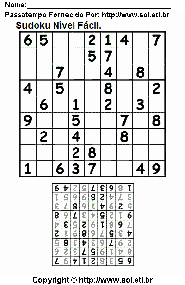 Sudoku Para Imprimir Com Respostas 155