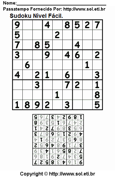 Sudoku Para Imprimir Com Respostas 157
