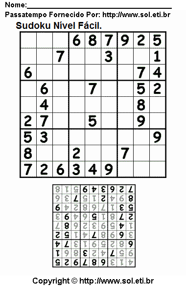 Sudoku Para Imprimir Com Respostas 161