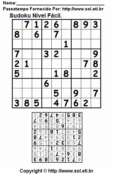 Sudoku Para Imprimir Com Respostas 162