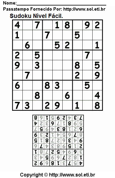Sudoku Para Imprimir Com Respostas 164