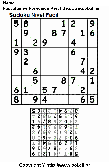 Sudoku Para Imprimir Com Respostas 166