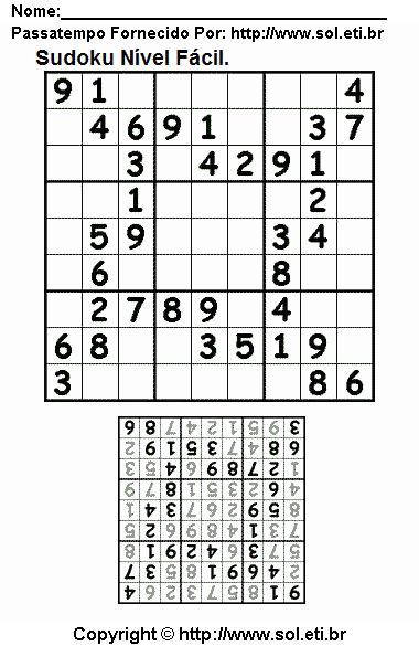 Sudoku Para Imprimir Com Respostas 167