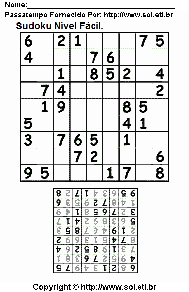 Sudoku Para Imprimir Com Respostas 169