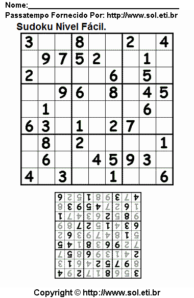 Sudoku Para Imprimir Com Respostas 172