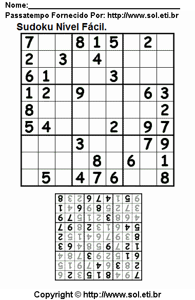 Sudoku Para Imprimir Com Respostas 173