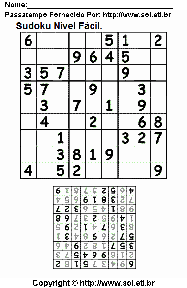 Sudoku Para Imprimir Com Respostas 174