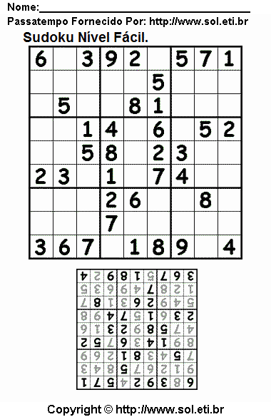 Sudoku Para Imprimir Com Respostas 176