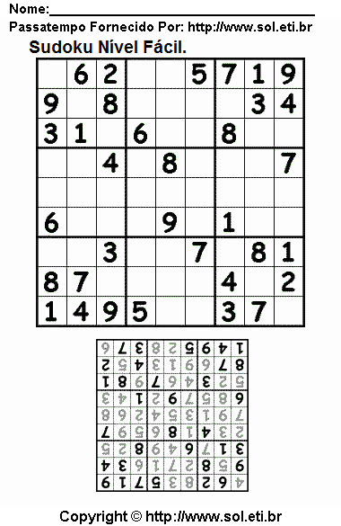 Sudoku Para Imprimir Com Respostas 18