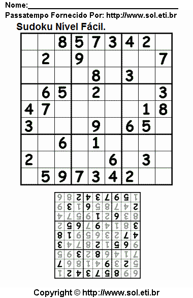 Sudoku Para Imprimir Com Respostas 184