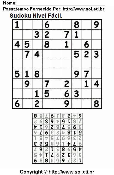 Sudoku Para Imprimir Com Respostas 192
