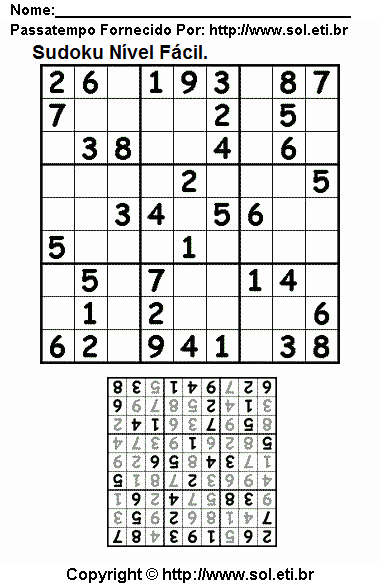 Sudoku Para Imprimir Com Respostas 197