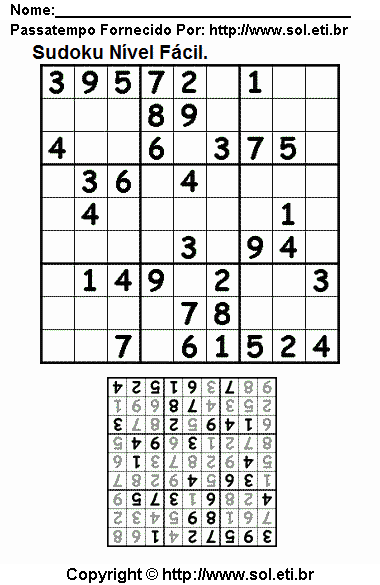 Sudoku Para Imprimir Com Respostas 198