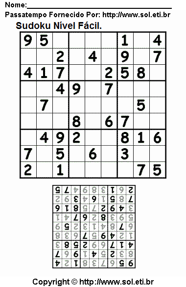 Sudoku Para Imprimir Com Respostas 20