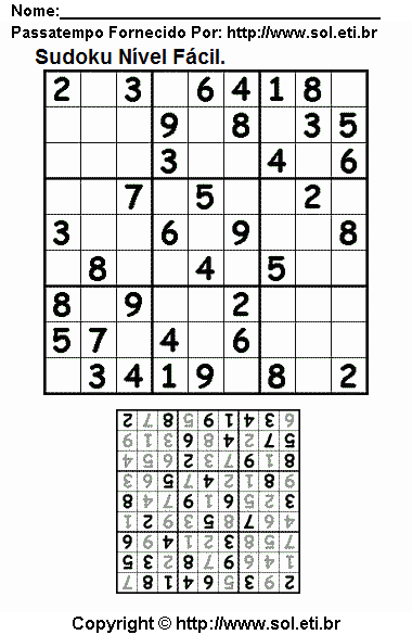Sudoku Para Imprimir Com Respostas 202