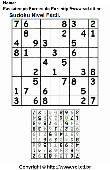 Sudoku Para Imprimir Com Respostas 207
