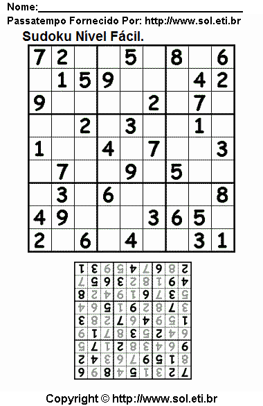 Sudoku Para Imprimir Com Respostas 208