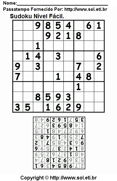 Sudoku Para Imprimir Com Respostas 209