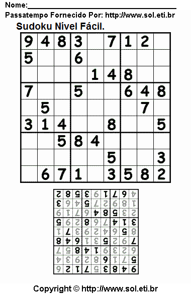 Sudoku Para Imprimir Com Respostas 210