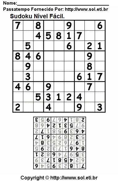 Sudoku Para Imprimir Com Respostas 211
