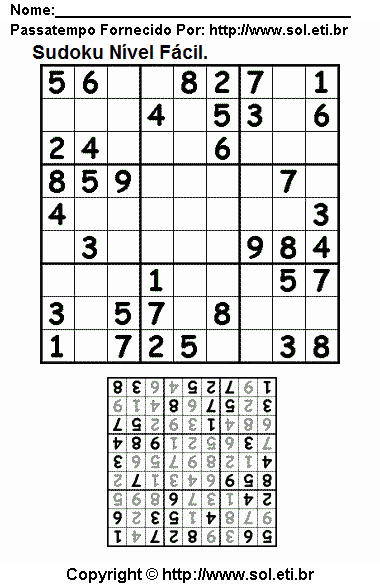 Sudoku Para Imprimir Com Respostas 212