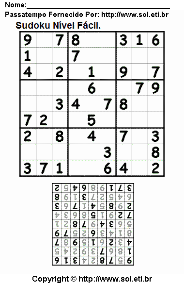 Sudoku Para Imprimir Com Respostas 213
